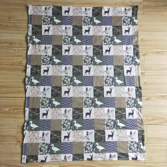 green duck deer blanket