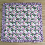 soft purple cactus flower blanket