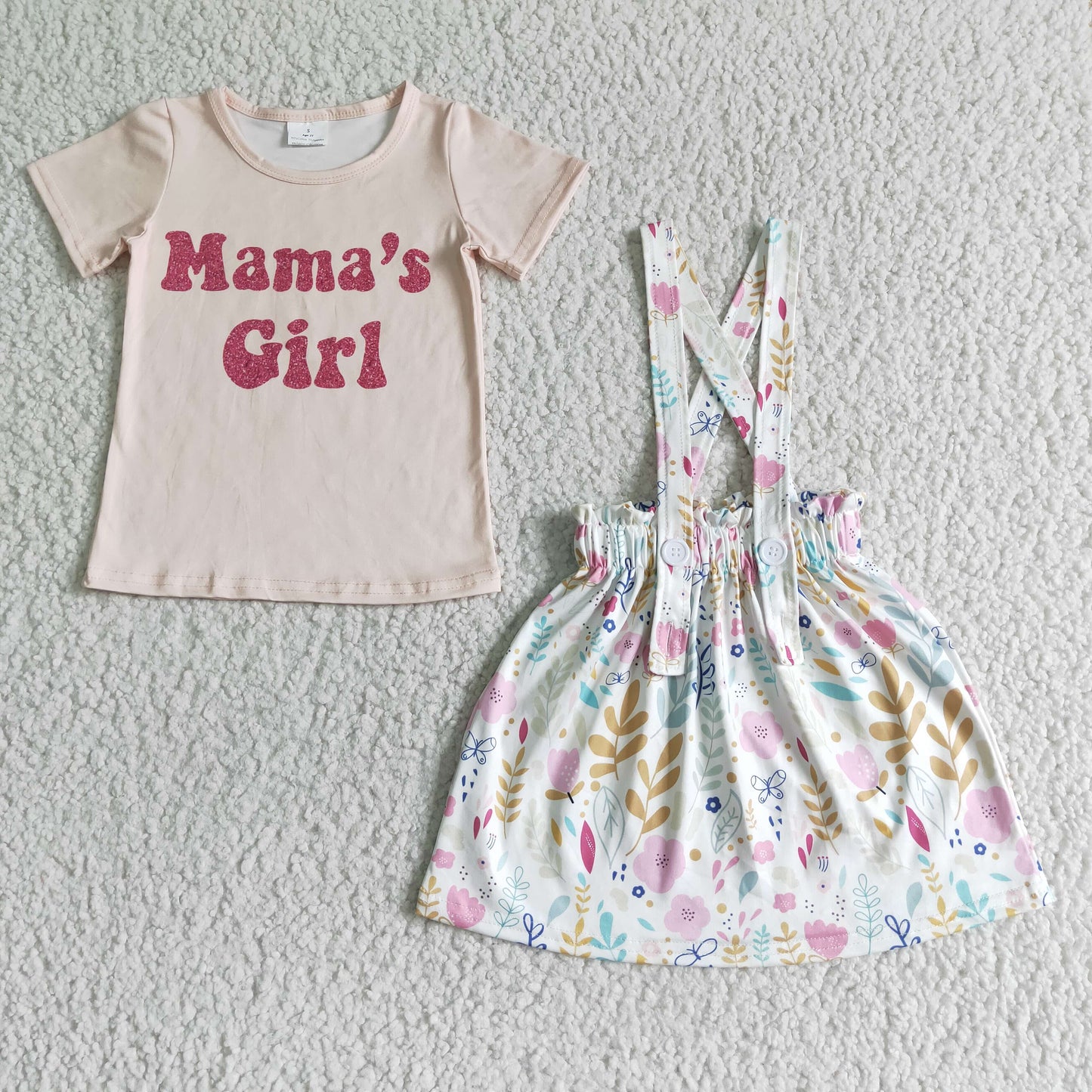 mama’s girl braces skirt set girls clothes