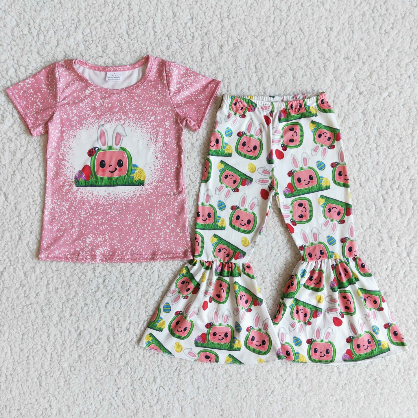 easter bunny print pants set outfit clothing