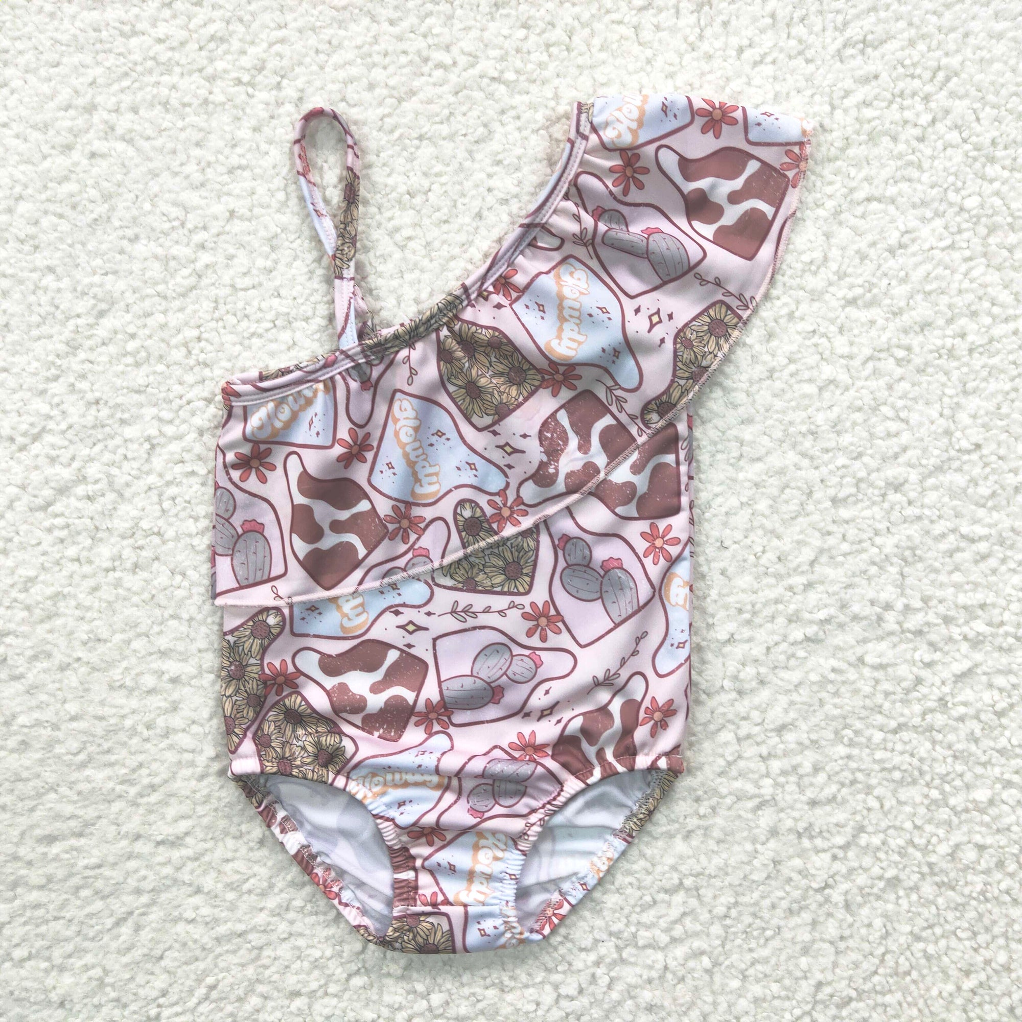 western girl 1 pcs swim wear swimsuit howdy