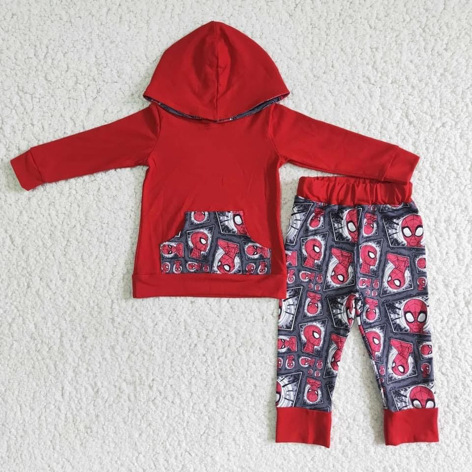 Red Super Hoodie Set