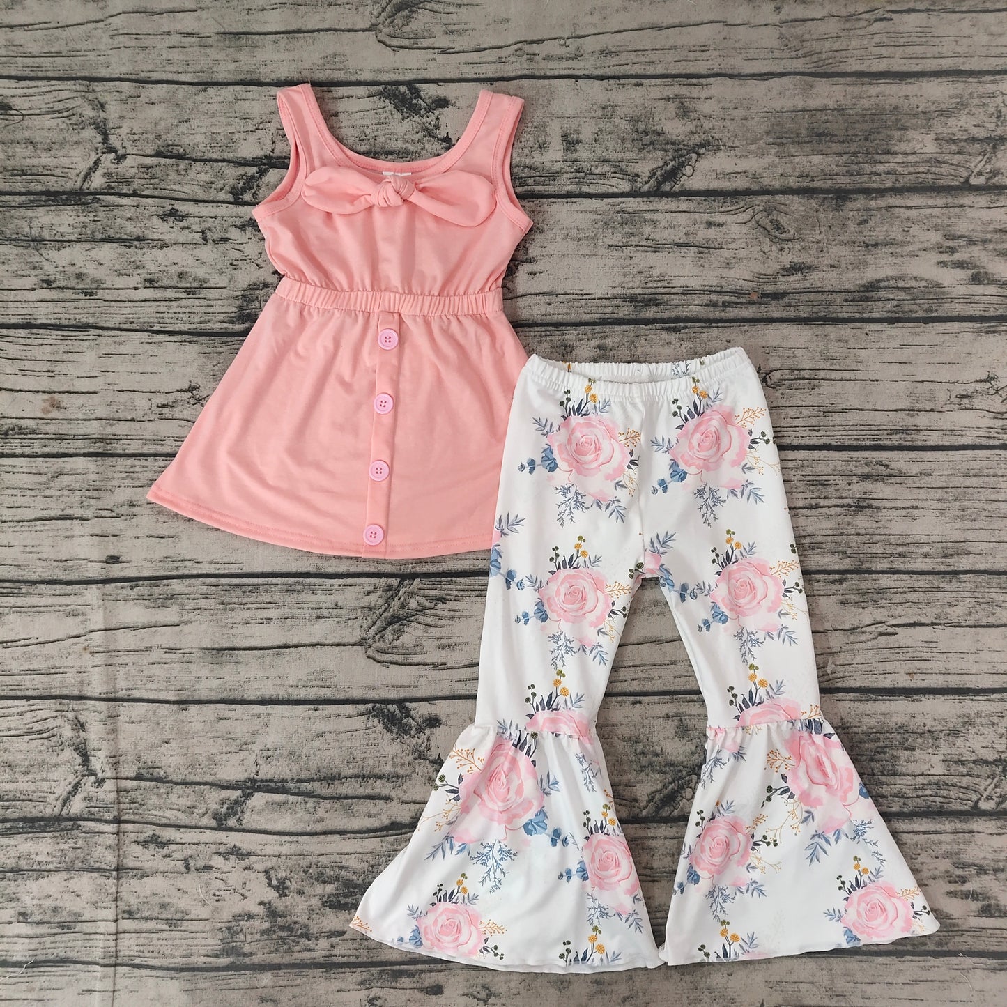 Strap Pink Floral Outfit