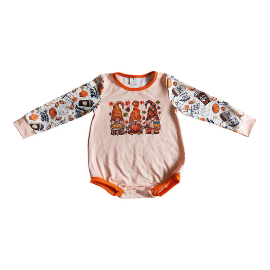 pumpkin spice fall baby romper