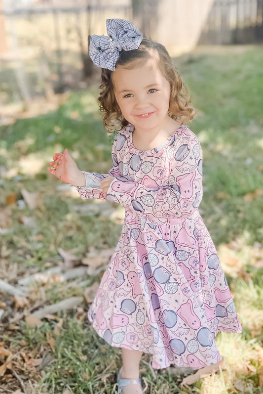 little girl halloween pink boo cross dress