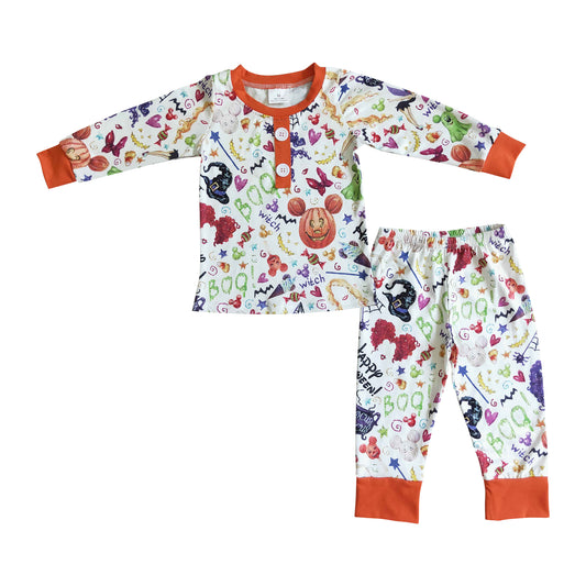 boy’s long sleeve candy pajamas outfit clothing