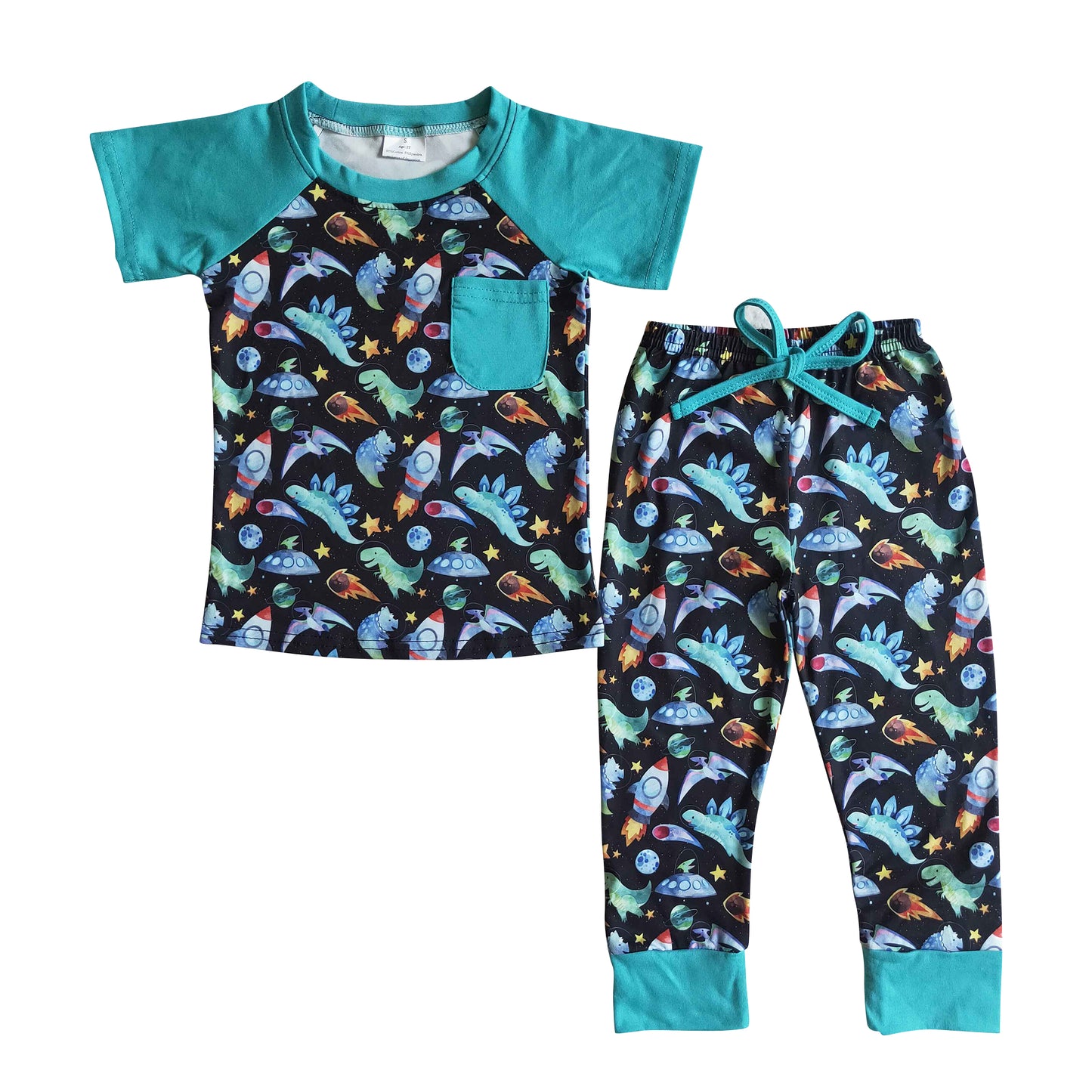 rocket dinosaur boys clothes set