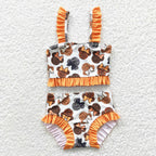 2pcs summer animal cartoon swimsuit girl clothes