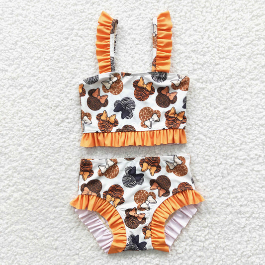 2pcs summer animal cartoon swimsuit girl clothes