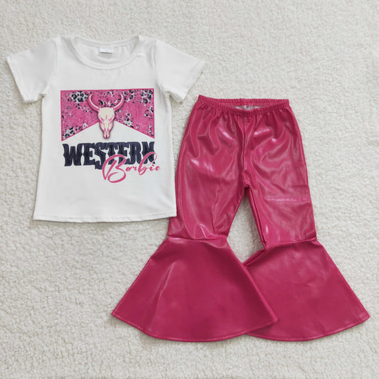 2 pcs leather pants set