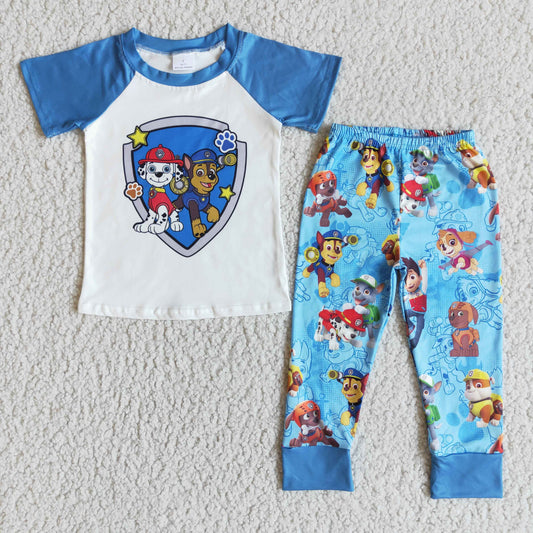 cute cartoon dog pants set boy E6-11