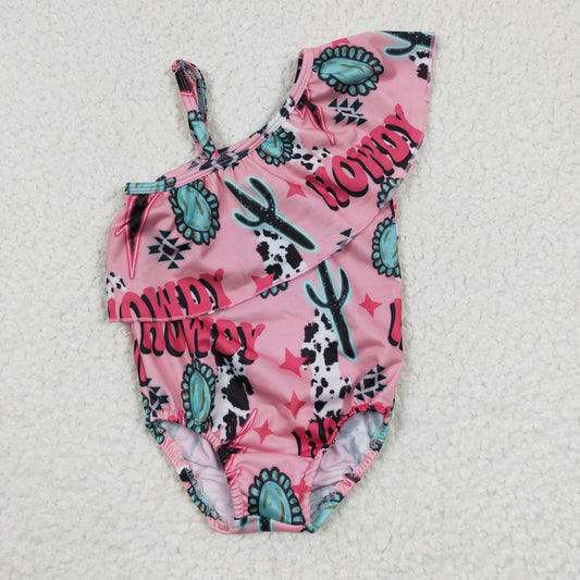 western howdy girl 1 pcs swim wear bathing suit