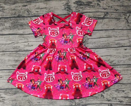 cute baby girl's cartoon cross twirl dress summer