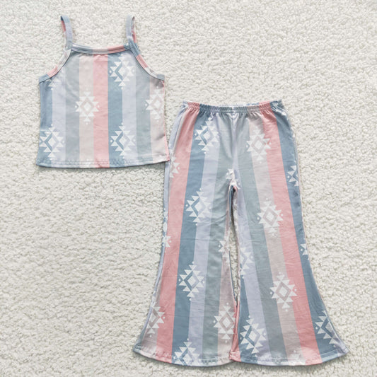 colored striped cami top belle set girls outfits