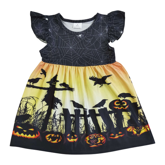 Halloween pumpkin patch dress