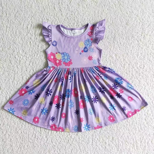 kids girl's butterfly dress summer clothing for baby girl