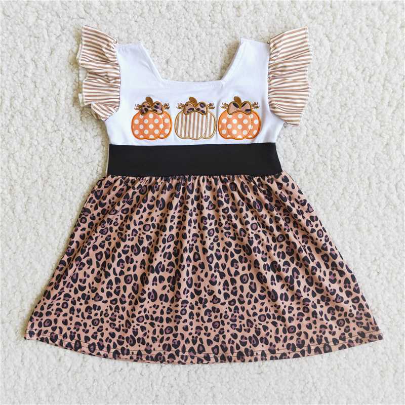 Pumpkin Embroidery Dress