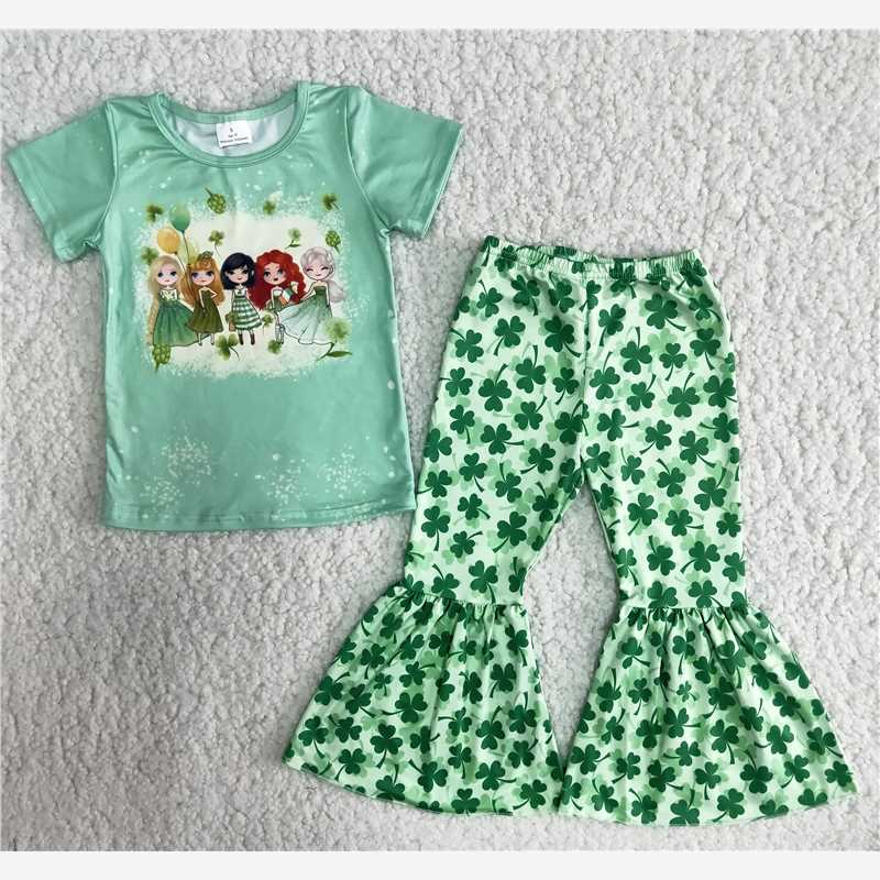 princess four leaf clover bells set for saint patrick