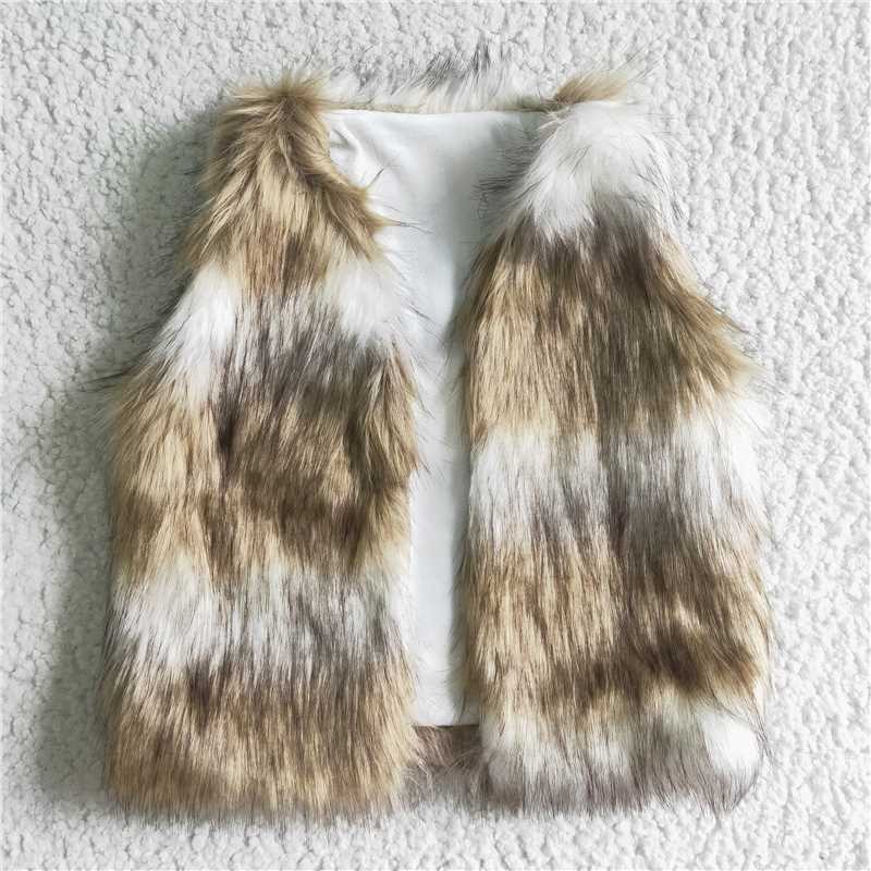 kids winter warm soft fur vest