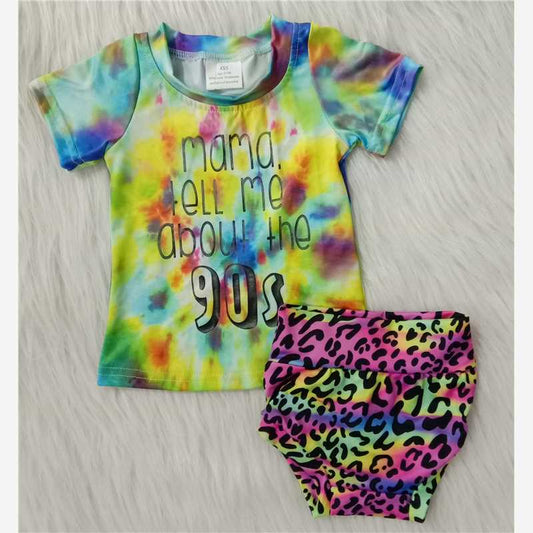 tie dye bummie set outfit for baby girl toodler clothes