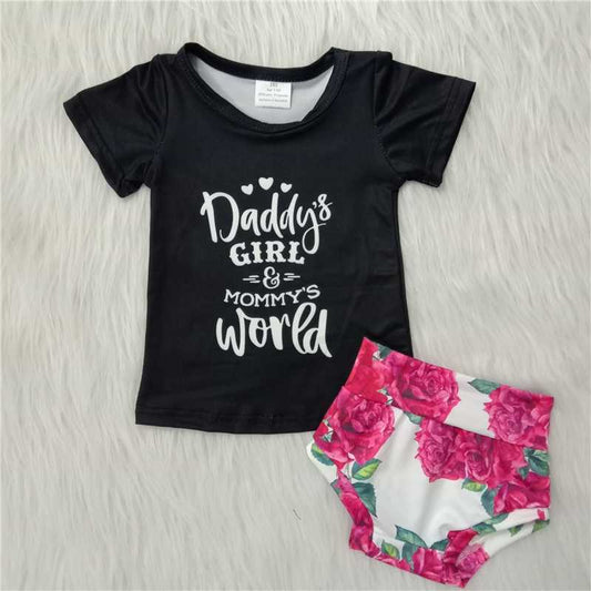 daddy's girl mama's world bummie set