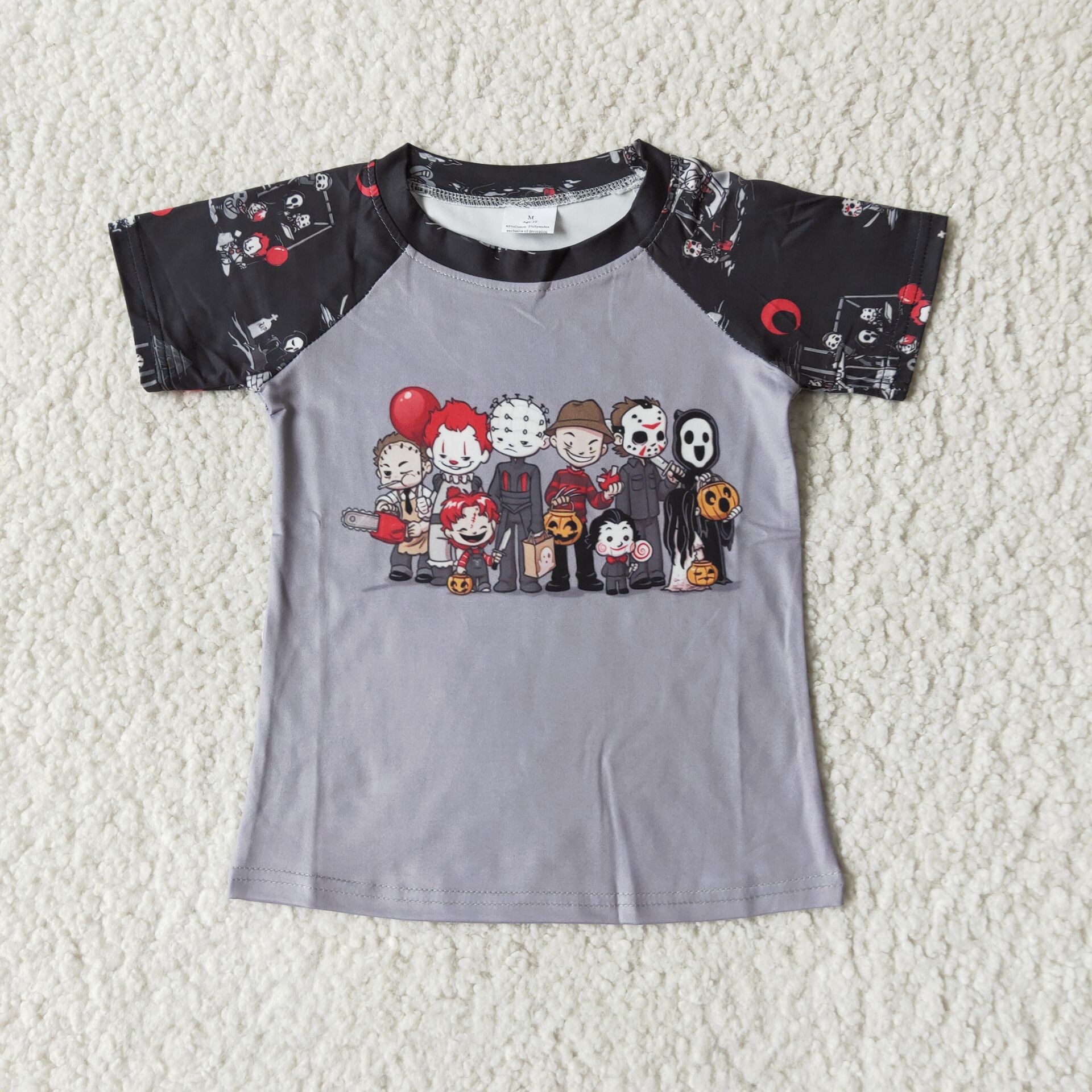 scary face t-shirt boy's clothing halloween