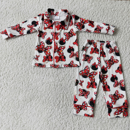 Dots Bow Print Pajamas