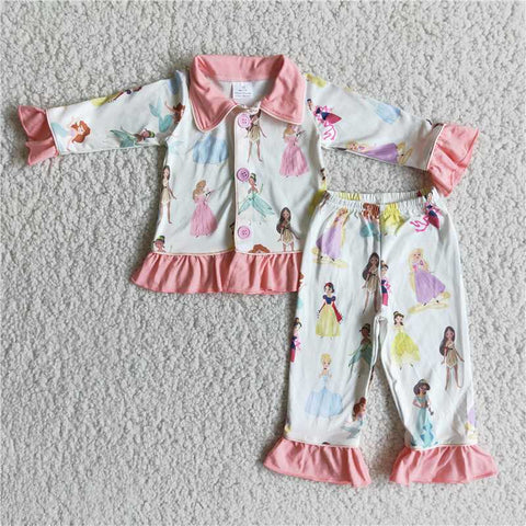 Pink Princess Pajamas Outfit Girl