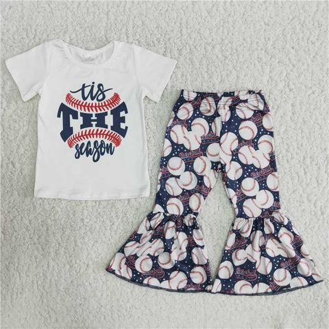 kids girl's outfit baseball pants set clothing