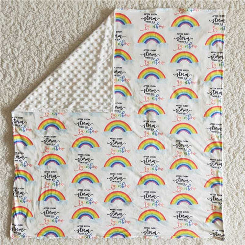 rainbow soft minky baby blanket