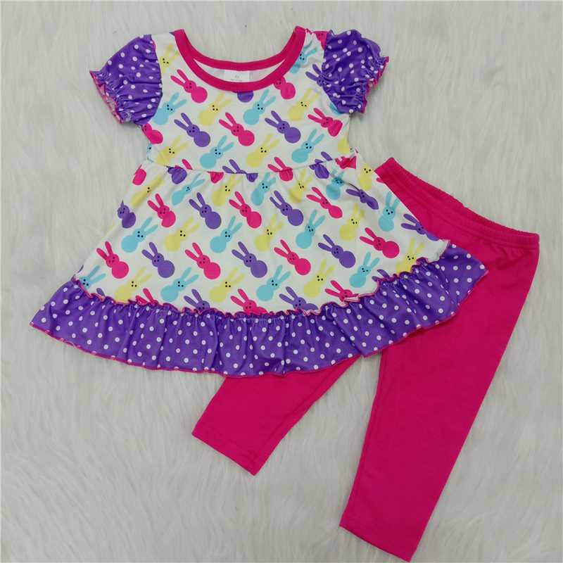 kids girl’s bunny outfit leggings clothes set for easter