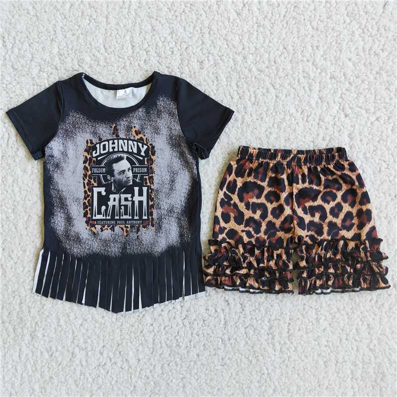 johnny cash shorts set