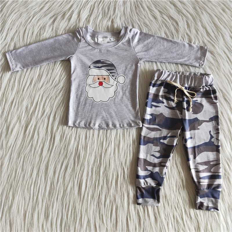 Grey Camo Pants Set