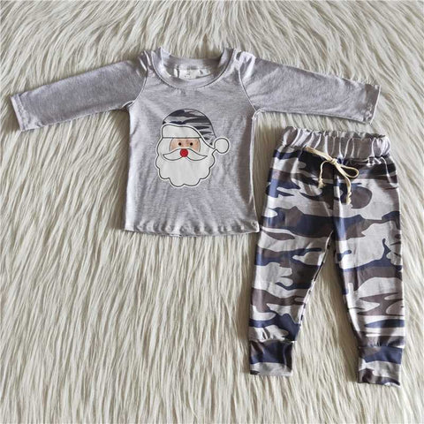 Grey Camo Pants Set