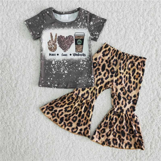 coffee leopard bells set