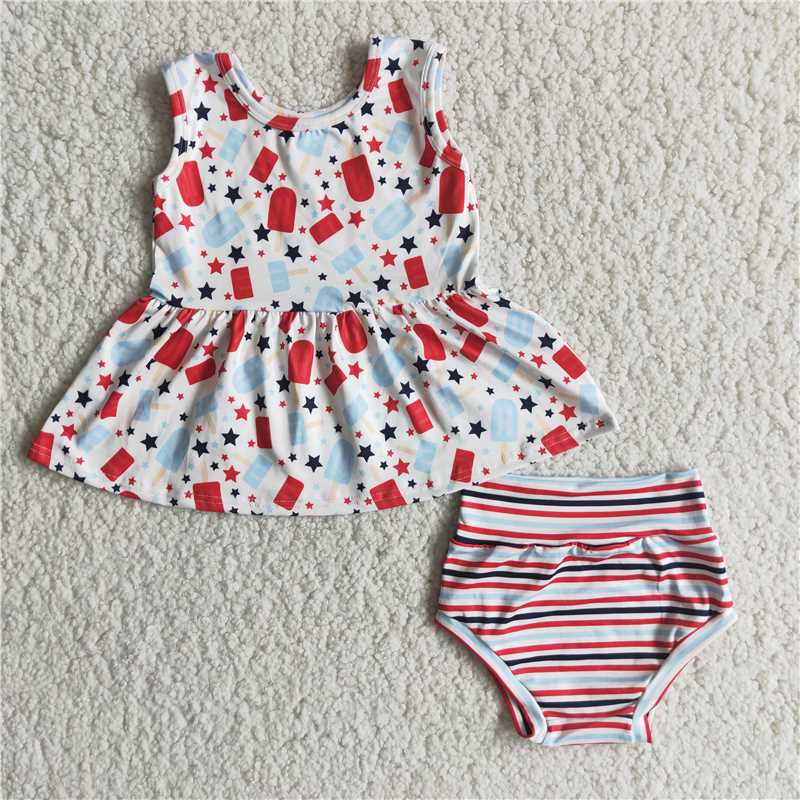 infant bummie set for july 4th