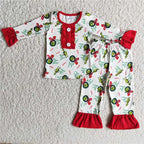 Christmas dr seuss pajamas girl