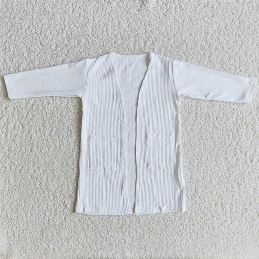 white striped coat cardigan