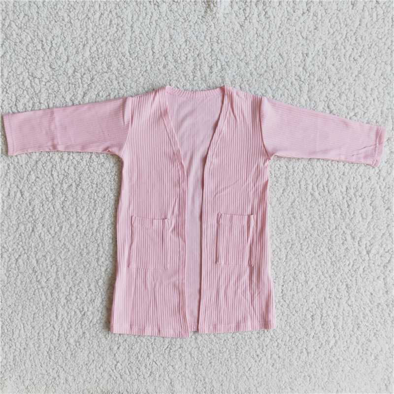 pink striped coat cardigan