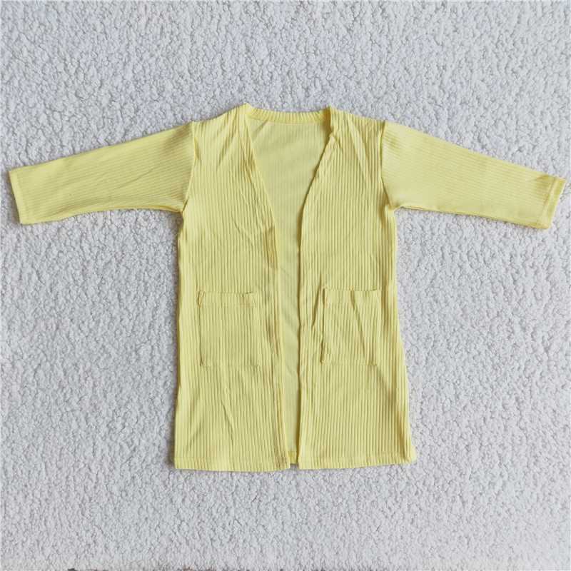 light yellow striped coat cardigan
