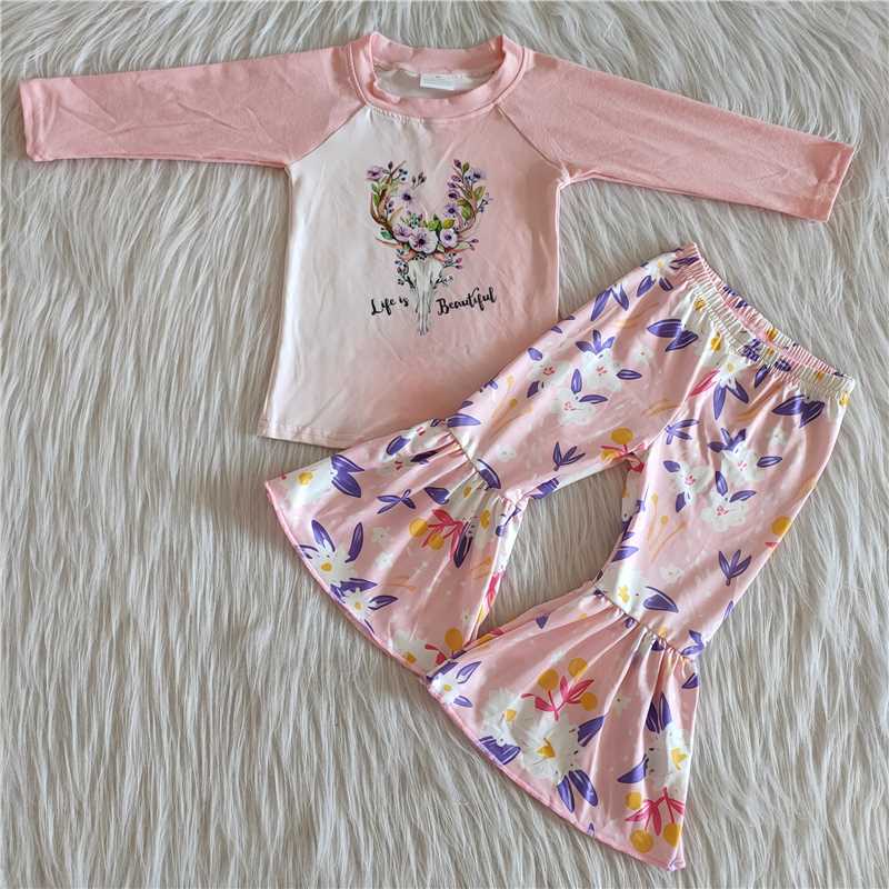 Pink Goat Floral Outfit