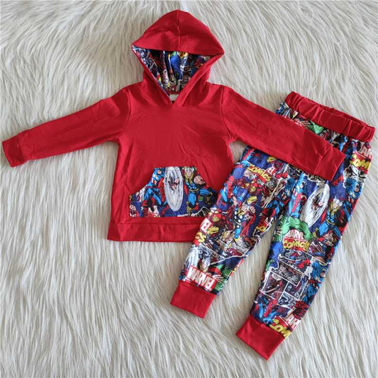 Red Hoodie Set