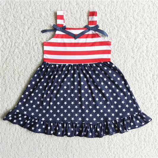 stripe and star twirl dress girl patriotic dresses