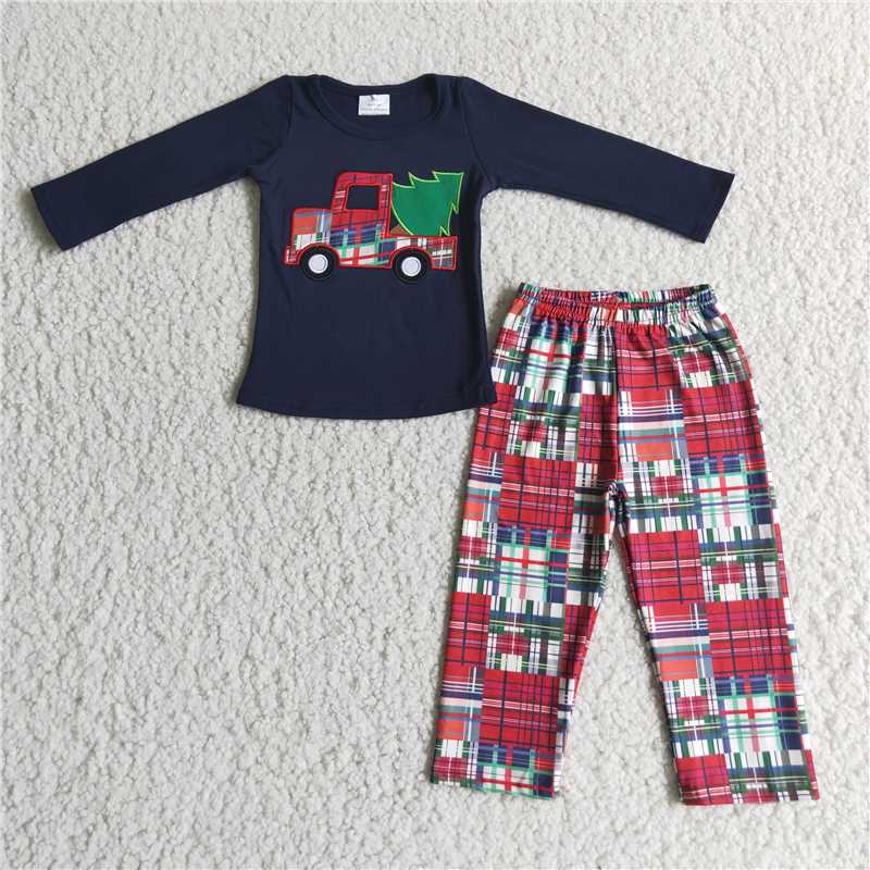 Cotton Embroidery Pants Set Boy