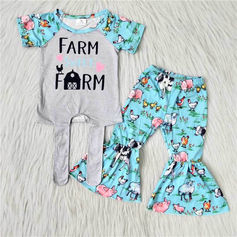 Farm Life Animal Print Bells Outfit