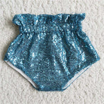 infant blue sequins bloomer summer