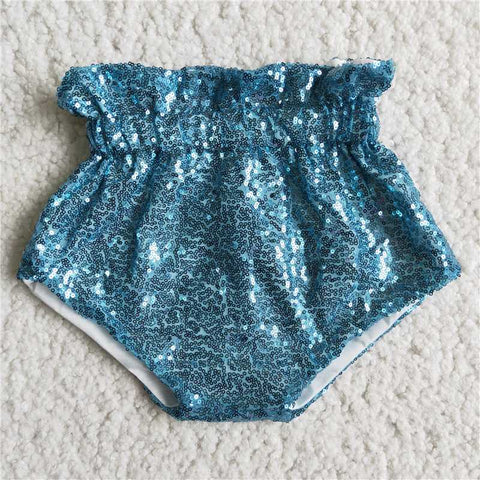 infant blue sequins bloomer summer