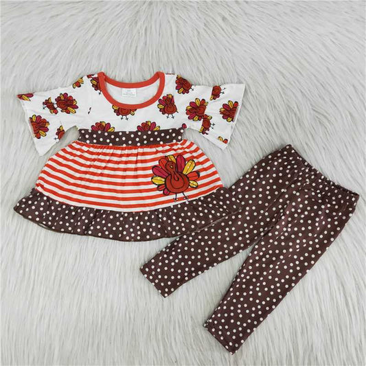 Cute Turkey Outfit Leggings Set