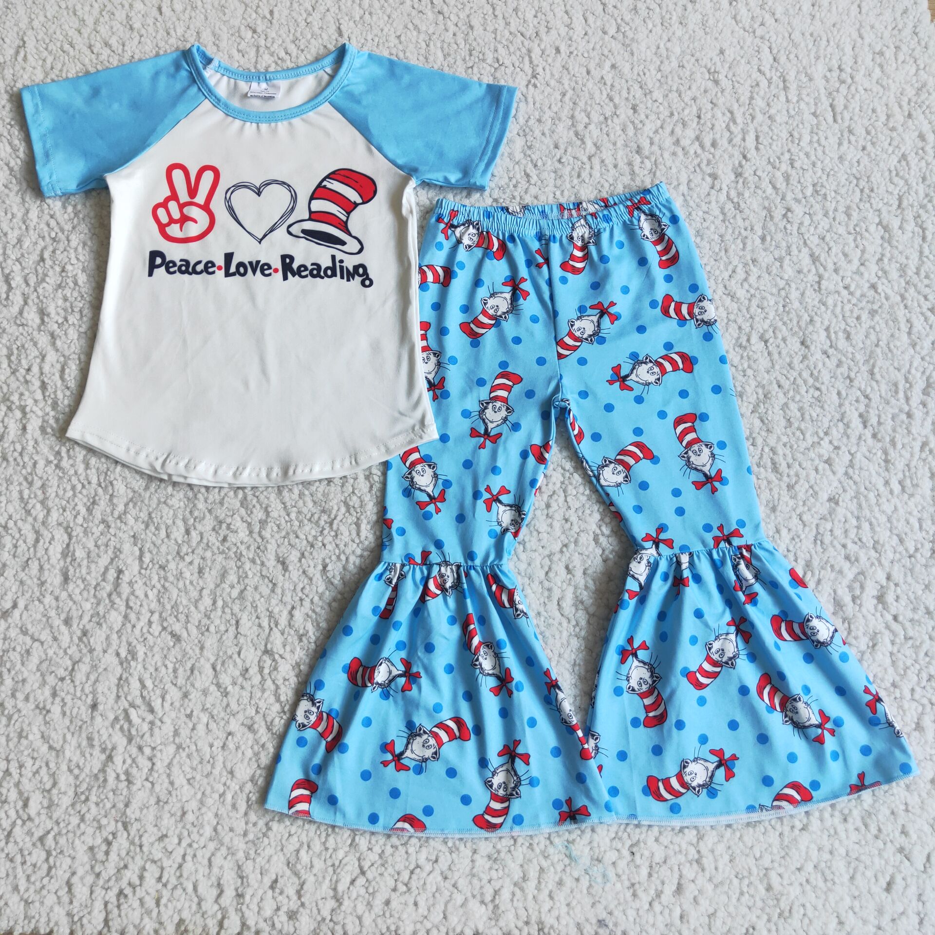 Blue dr seuss reading outfit