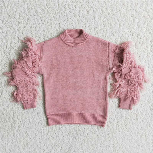 pink pullover sweater for winter